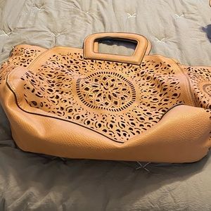 Melie Bianco Vegan Leather Perforated satchel